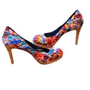 FIONI MULTI COLORED HEEL SIZE 9